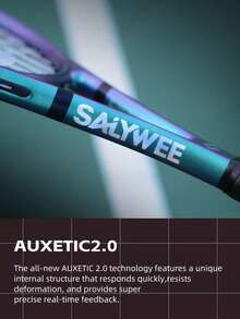 SALYWEE Chameleon Pro Tennis Racket - RaceRun Max | Carbon Fiber & Aluminum Alloy | Sparkling Finish | Pre-Strung 55lbs & Grip | Lightweight | Unstrung Weight 295±5g | Ready To Play All-In-One Kit (1 Racket + Bag + Ball + Overgrip) - Multicolor - View 8
