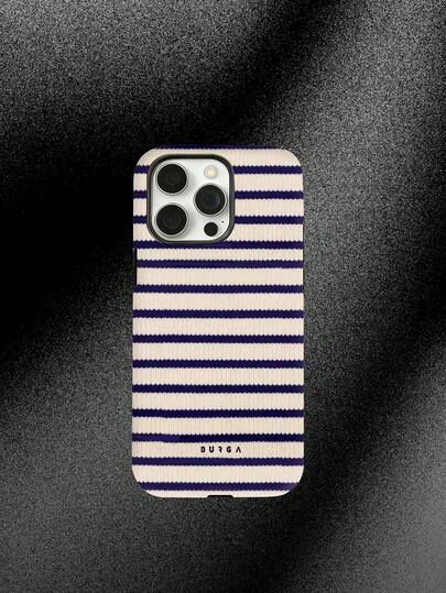 TRANSFORMERS Burgi Vintage Coin Pattern Phone Case, Navy Striped, Compatible With IPhone 16 15 14 13 12 Pro Max, Gift For Her And Lover