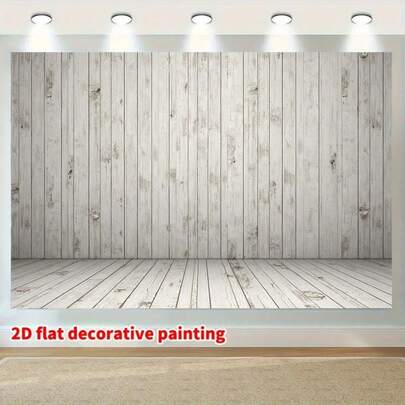 Multi Functional 2D Brown Wooden Background Banner - Perfect For Live Streaming, Parties, Birthdays, Etc. - Made Of Durable Polyester, Suitable For Indoor/Outdoor Use. Various Styles And Sizes Are Available For Selection.