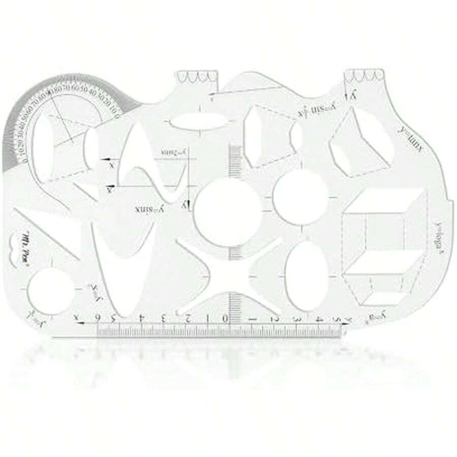 Mr. Pen- Geometric Drawing Template, Mathematical Functions Plastic Template Plastic, Shape Stencils For Drawing - / - View 1