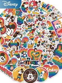 50pcs Disney Colorful Mickey Mouse, Minnie Mouse, Donald Duck Stickers, Cartoon Creative Hand-Drawn Doodle Stickers Suitable For DIY Planner, Notebook, Laptop, Phone Case, Tablet, Fridge, Guitar, Skateboard, Water Bottle, Bicycle, Scrapbook, Decoration, Holiday, Birthday, Party Gifts - 50pcs - View 8