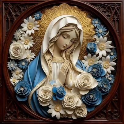 1pc Virgin Rose Shaped Silicone Mold Pressing Resin Mold, Soap Making - Round, Home Decoration, Accessories, Pin, Perfect For Spring, Valentine's Day, Father's Day, Mother's Day, Thanksgiving, Birthday Gifts, DIY Handmade Mold | Religious Artwork | Durable Silicone Mold, Handmade Product, Simple Demolding, Reusable Mold.