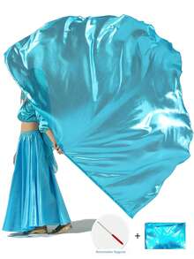 1 pieza Bandera de adoración para danza de alabanza con asta retráctil, bandera de alas de ángel en forma de semicírculo, adecuada para danza en la iglesia, 1 bandera + 1 asta retráctil - Multicolor - Ver 18