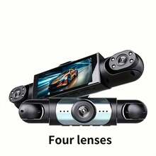 4-Channel 360° Dash Cam For Vehicles, With Front/Rear/Interior Cameras, Night Vision, Parking Monitoring And Continuous Loop Recording, Compact Dash Cam Suitable For Cars, Trucks, RVs, Buses (Battery Capacity 150mAh) - A - View 10