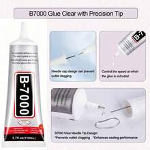 B-7000 水鑽膠 110ml (3.7 Fl Oz)/50ml/25ml 透明珠寶手工 DIY 膠水，適用於帽子、手機殼、珠寶製作、水晶水鑽及其他裝飾黏合應用 - B7000 - 查看 10