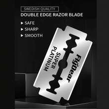 Stainless Steel Razor Blade, Antique Double-Sided Manual Razor Blade, Hairdressing And Barbering Tools - 10 Blades - View 5