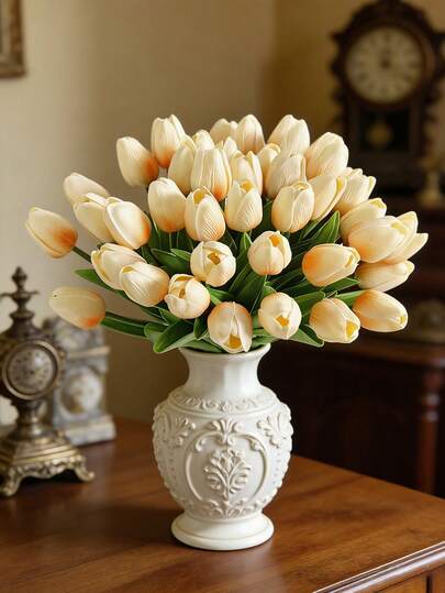 Bó hoa tulip giả màu sâm panh chất lượng cao, thích hợp trang trí phòng ngủ, phòng khách, đám cưới, tiệc tùng, Ngày Valentine, Ngày của Cha, lễ tốt nghiệp, quà tặng Ngày của Mẹ, trang trí lễ Phục Sinh và quà tặng cho bạn gái. Trang trí nhà cửa, hoa giả, quà tặng cho mẹ, quà tặng cho bạn thân, quà sinh nhật.