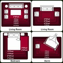 Super Soft Shaggy Area Rug For Living Room, Thick Fuzzy Rug For Bedroom, Kitchen, Bathroom, Modern Decor Aesthetic, Upgrade Non-Slip Fluffy Carpet, Ideal Gift For Valentine's Day Housewarming, Easter, Dry Clean Only, With 4 Carpet Stickers, Burgundy Red - Rượu vang đỏ - Xem 10