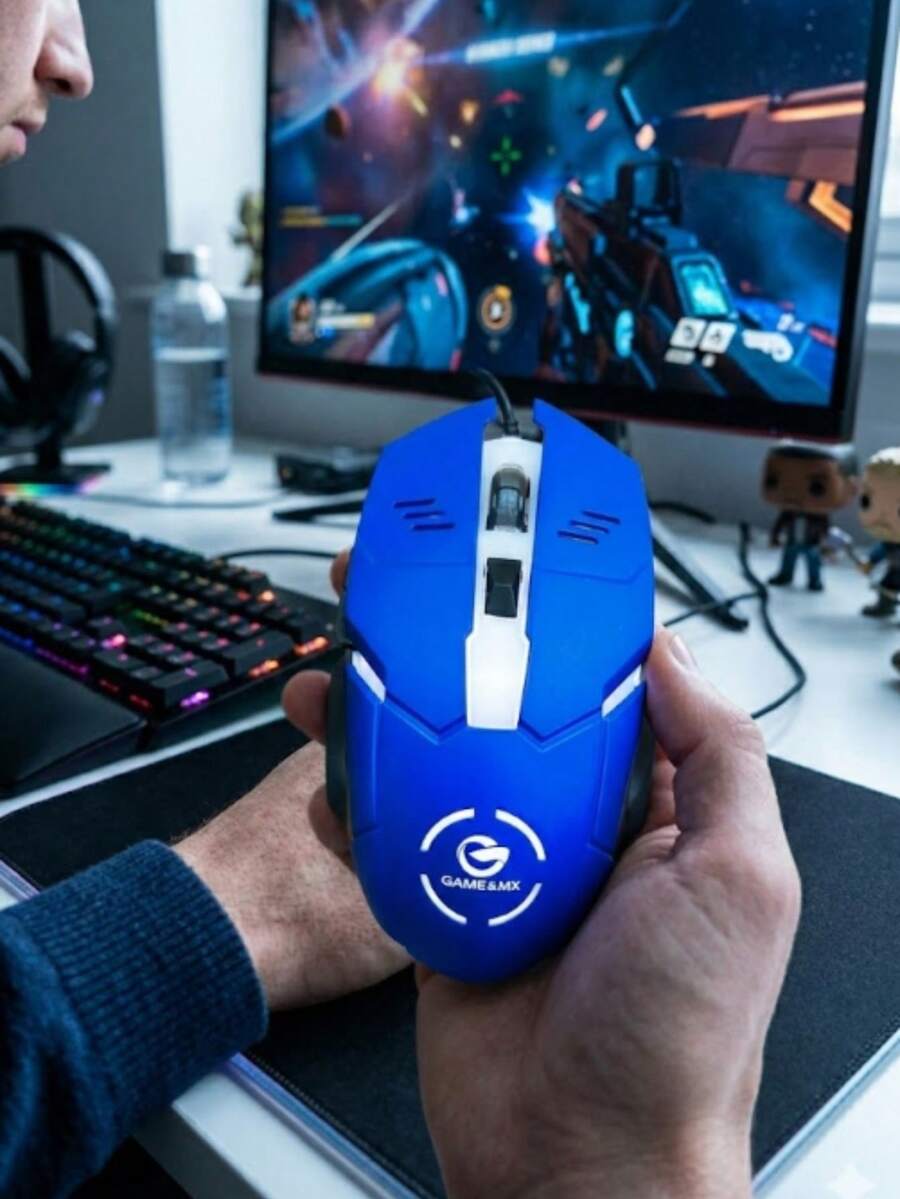 IMPORTEEK J-13 Wired Gaming Mouse: Ergonomic, High-Precision Optical Sensor And LED/Multicolor Lighting - View 1