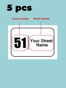 10x15cm Personalized Trash Can Sticker - Decorate Your Trash Can With House Number And Street Name, Horizontal Design For Easy Identification, Waterproof And Durable, Modern Personalized Housewarming, Couple, Parent, Family, Friend Gift - Multicolor - View 10