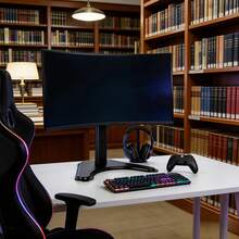 14-32 Inch Monitor Desk Stand, Computer Screen Stand, Large Base Stable Adjustable Height Monitor Stand, Suitable For Gaming, Office Work, And Meetings, Effectively Relieving Neck Discomfort Caused By Looking Down At A Monitor That Is Too Low, No Drilling Required-Won'T Damage The Desk, Widened, Weighted Base | Anti-Slip & Anti-Tip - Multicolor - View 5