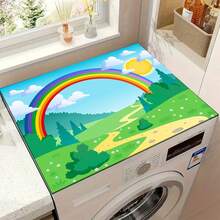 1 tấm thảm đa năng họa tiết cầu vồng, chất liệu polyester thấm hút, thích hợp sử dụng trong nhà bếp, trang trí bàn ăn, lau khô chén đĩa, lót máy giặt và máy pha cà phê, lót cốc phòng tắm, phụ kiện nhà bếp, đồ dùng tiệc tùng. - Đường mòn cầu vồng - Xem 3