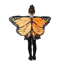 Conjunto de Fantasia de Asas de Borboleta para Meninas, Xale e Saia de Borboleta Vibrante, Roupa de Halloween para Menina, Capa e Vestido com Estampa de Borboleta, Presente de Natal, Feriado, Aniversário, Brinquedo de Interpretação de Papéis, Festa, Apresentação no Palco, Fantasia de Halloween - Multicolorido - Visão 10