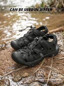 CAMEL CROWN Sandales de randonnée sport pour femmes, sandales de marche outdoor à bout fermé, chaussures d'eau légères pour l'été - Noir - Voir 2