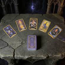 Bộ bài Tarot Kỳ Lân phong cách Gothic đích thực gồm 78 lá, kích thước tiêu chuẩn 10.3x6.3cm, 139g, bài bói toán và trò chơi trên bàn cờ huyền bí. - 0162W-11 - Xem 3
