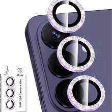 Alloy Glitter Rhinestone 1pc Galaxy S26 Ultra/S26 Plus/S26 Camera Lens Protector, Single Metal Ring Tempered Glass Lens Cover, [Strong Adhesion] Anti-Scratch Ultra-Thin High-Definition Transparent Lens Cover, 1pc, CD Pattern, Glitter, Rhinestone, Multiple Styles & Colors Mother's Day Gift Anniversary Gift - Multicolor - View 34