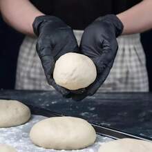 100pcsBlack Disposable Nitrile Gloves - Work Maintenance Gloves - Free Of Rubber And Latex - Suitable For Use In Surgery, Medical Care, Catering Services, Kitchens, Mechanical Maintenance, Cooking And Barbecuing, Etc. - 黑色 - 查看 7