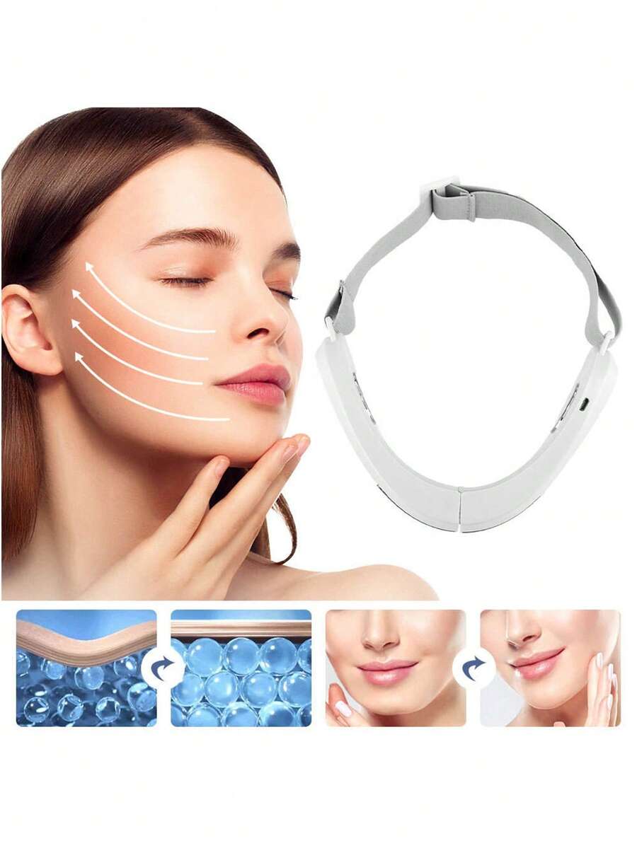 Rechargeable Face Shaping Device, Reduces Double Chin, Sculpts Jawline - Fragrance-Free Neck Slimming Massager, Lithium Battery, 6 Modes, 12 Intensity Levels - USB Rechargeable Facial Lifting Device, 200mAh Battery Capacity