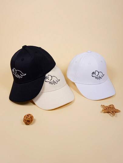 Triangular Dinosaur Embroidered Baseball Cap - Fashionable And Cute Dinosaur Patterned Hat. Perfect For Cool Boys For Outdoor Wear And Daily Casual Wear. Adjustable And Lightweight. Can Be Given As A Birthday Gift By Moms To Their Children.