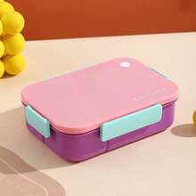 1450ml Adult Lunch Box With Compartments, Leak-Proof Bento Box With Utensils, Suitable For Office And School Lunch, Microwave , Back To School - Multicolor - View 11