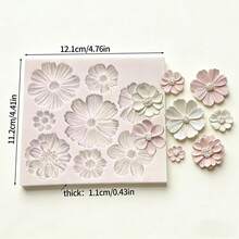 8-Cavity Flower Silicone Mold, Suitable For Making Soap, Plaster, Polymer Clay And Resin DIY Crafts, Perfect For Valentine's Day, Easter, Mother's Day And Wedding Occasions - A - View 7