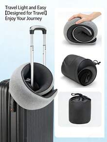 360° Travel Neck Pillow, Memory Foam Airplane Pillow, Soft Foldable Airplane Travel Neck Pillow - Neck Pillow - View 3