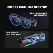 PHILIPS Bluetooth 5.3 Speaker, Desktop Multimedia, HiFi Subwoofer, Home Computer, Laptop, RGB Ambient Light, Portable Speaker - Multicolor - View 4