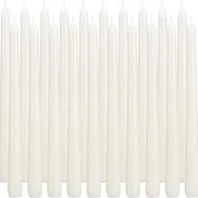 象牙色锥形蜡烛，多支装，无香无烟锥形蜡烛，直径25.4厘米，持久燃烧时间约7-8小时，石蜡材质，棉芯 - 高10inch - 查看 1