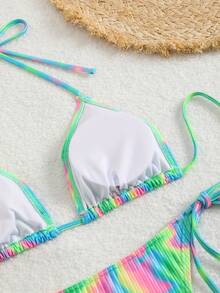 New Printed Bikini Women's Swimsuit, Bandage Swimwear, Push-Up Bikini Swimwear - 混合色 - 查看 5