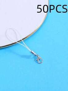 Black Thin Cord Pendant 10/50/100pcs DIY Jewelry Making Materials Silver Lobster Clasp Lanyard Cord Set Suitable For Keychains And Pendants Birthday Gift - Multicolor - View 13