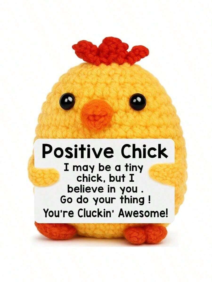 1pc Chicken Easter Basket Filling Gifts, Youth Gifts, Girls, Boys, Daughters, Sons Gifts, Easter Egg Filling Necessities, Women's Birthday Gifts, Crocheted Animals, Emotional Manual Support, Chicken Easter Decorations. - Multicolor - View 1
