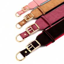 Personalized PU Leather Wide Dog Collar With Engraved ID Tag, Adjustable Anti-Lost Pet Collar - Pink - View 8