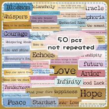 50pcs Cute Vintage English Inspirational Notes, Creative Doodle Stickers For Vase, Scrapbook, Planner Scrapbook Supplies Stationery Funny Stickers Kindle - Retro English Note - View 10