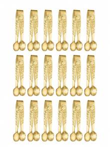 2pcs/4pcs, Gold, Silver, Stainless Steel Mini Fruit Clips, Dessert Clips, Candy Clips, Cooking Tools, Rose Print, Reusable Mini Party, Wedding And Kitchen Dining Clips - - - View 12