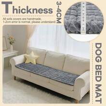 Funda protectora lavable para sofá para perro antideslizante lavable a máquina manta grande para perros fundas para sofás de mascotas gris 70 pulgadas - como en la foto - Ver 2