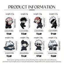 Jujutsu Kaisen 1枚五条悟、悠仁、惠、野蔷薇、夏油可爱卡通创意合金胸针金属徽章配饰，动漫周边次要元素徽章包包装饰，服装配饰，情侣装，生日礼物，情侣/闺蜜礼物，旅行纪念品，毕业礼物，派对礼物，万圣节礼物，节日礼物，动漫情侣装饰情人节礼物 - 多色 - 查看 7