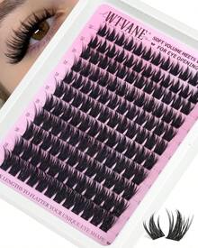 Manga Inspired Lash Clusters: Wispy Volume Eyelash Extensions, 12-20mm D-Curl, Wet Look Anime False Lashes - Style O Wet Lash Clusters - View 1