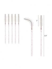 100/500pcs Disposable Mascara Wands Eyelash Brush Spoolies For Eyebrow Eye Lash Extension (Pink, White) - Multicolor - View 7