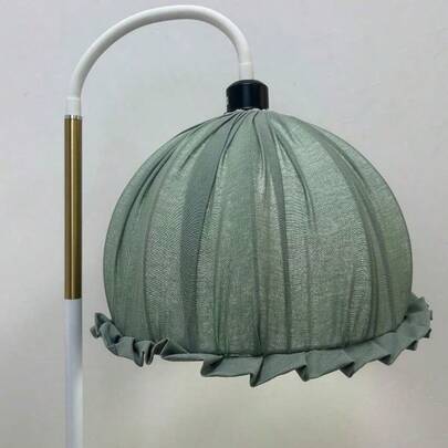 Modern French-Style Handcrafted Fabric Lampshade - Dome-Shaped Soft Light, Light Blue-Green, Suitable For DIY Home Chandeliers, Floor Lamps, Ideal For Home, Cafes, Offices, Or Restaurant Ambiance (Lampshade Only, Does Not Include Batteries/Lamp Holder)