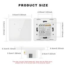 Universal EU Standard Wifi Smart Wall Switch, 2.5D Plastic Frame Design, 1/2/3/4 Gang Options, Compatible With Alexa Voice Control, APP Remote, Timer, Countdown, Touch Backlight, No Rewiring Required, Suitable For 10-400W LED/Incandescent Bulbs, Flame Retardant Material, Shared Device - Multicolor - View 4