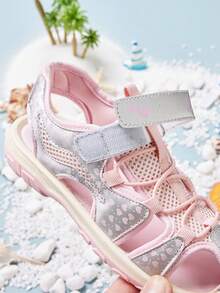 Kids' Casual Sports Sandals, Lightweight & Fashionable Children's Outdoor Sandals, Girls & Boys - Baby Pink - View 9