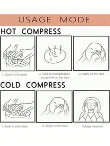 Reusable Facial Steaming Towel, Suitable For Hot/Cold Compress Skincare, Moisturizing Facial Steaming, Home And Salon Use - Multicolor - View 3