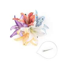 1Pc Flower Fascinators For Women Tea Party Floral Headband Church Kentucky Cocktail Derby Hats For Wedding Costume,Beach Clothing Outfits,Summer Accessories - Multicolor - View 8