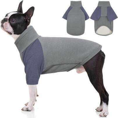 1pc High Collar Elastic Dog Sweater, Soft Warm Jacket, Small/Medium/Large Breed Dog Fleece Vest, Suitable For All Seasons Dog Shirt, Knitted Pullover Lightweight Clothing Jumpsuit