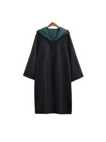 一件巫师斗篷 | 男女通用带帽斗篷，适合角色扮演和学校活动 | 正宗巫师/女巫长袍 | 高端奇幻服装，带可调节帽子 | 中性魔法斗篷 | 成人巫师带帽斗篷套装 | 动漫角色扮演服装 - 彩色 - 查看 21