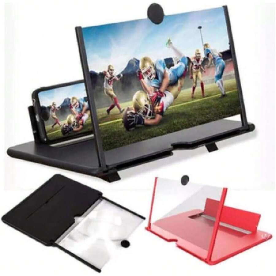 Generic Screen Amplifier For Mobile Phones, 3D Magnifier With Foldable Stand, 41985472 - Multicolor - View 1