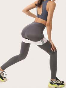 1pc Pink Marble Resistance Band For Daily Fitness - Multicolor - View 2