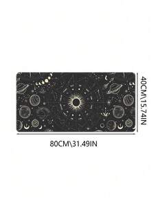 1 片 90x40cm 超大鼠标垫，高品质电脑键盘桌垫，防水，简约星日图案，防滑橡胶底座，适用于游戏和办公 - 查看 17
