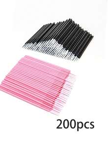 100pcs/Pack Disposable Micro Eyelash Remover Wipes, Eyelash Cleaning Sticks, Extended Cleaning Swabs, Eyelash Extension Tools - Multicolor - View 24