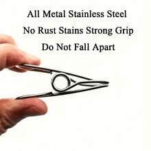 20pcs Stainless Steel Wire Clips, Household Clothespins, Pants Clips, Multi-Purpose Storage And Drying Clips, Snack Bag Sealing Clips, Simple Wearable Rope Clip - Multicolor - View 1